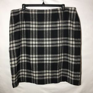 Talbots Wool Blend Plaid Skirt